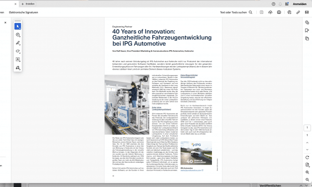 Lesetipp: 40 Years of Innovation: Ganzheitliche Fahrzeugentwicklung bei IPG Automotive