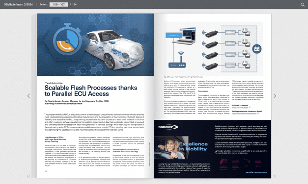 Scalable Flash Processes thanks to Parallel ECU Access Ru Claudio Amato , Product Manager for the Diagnostic Tool Set (DTS at Softing Automotive Electronics Gmbh
