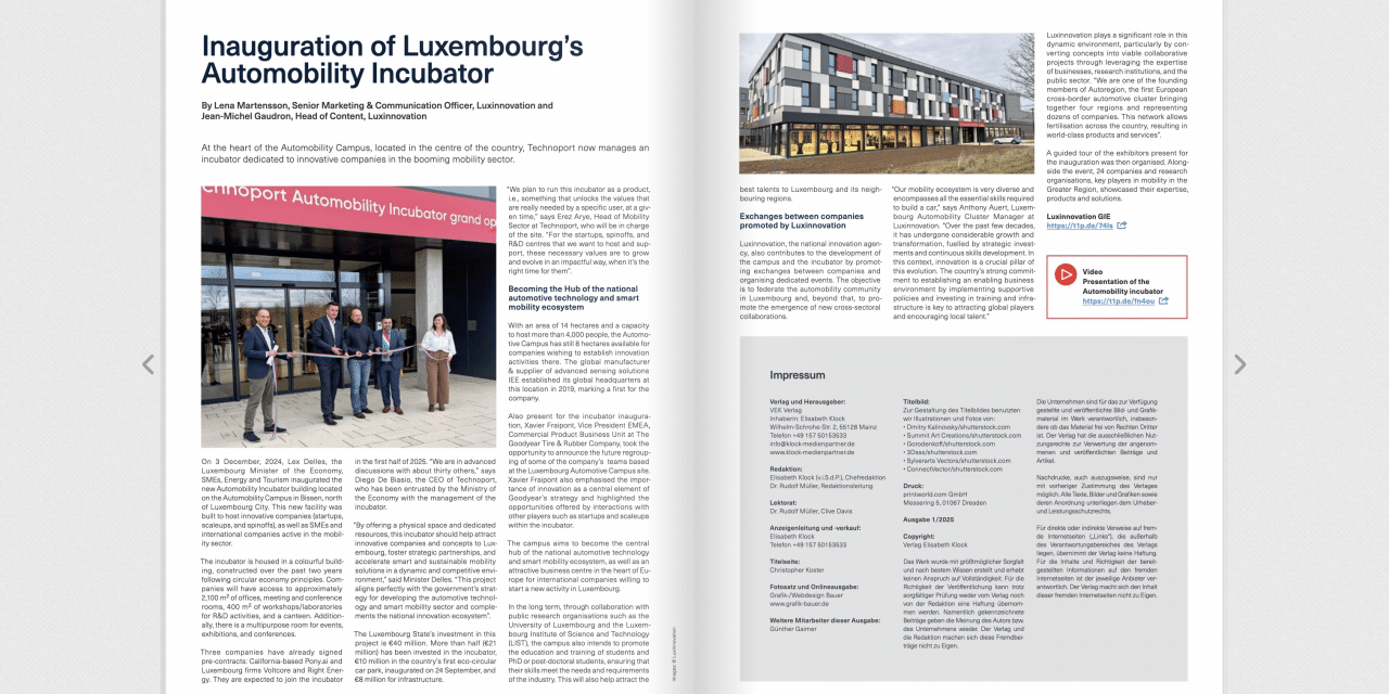 Inauguration of Luxembourg’s Automobility Incubator