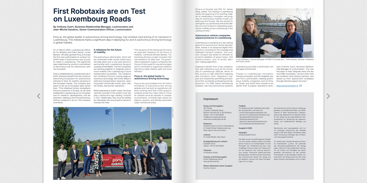 First Robotaxis are on Test on Luxembourg Roads