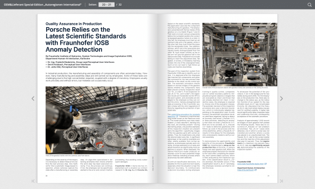 Porsche Relies on the Latest Scientific Standards with Fraunhofer IOSB Anomaly Detection
