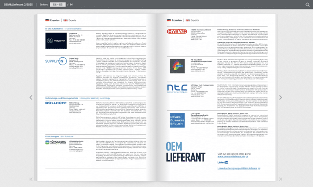 OEM&Lieferant – Digitale Fachzeitschrift für die Automobil- und Zulieferindustrie