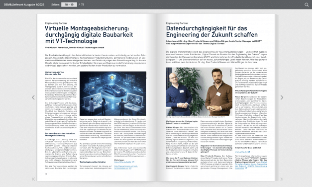 Virtuelle Montageabsicherung: durchgängig digitale Baubarkeit mit VT-Technologie