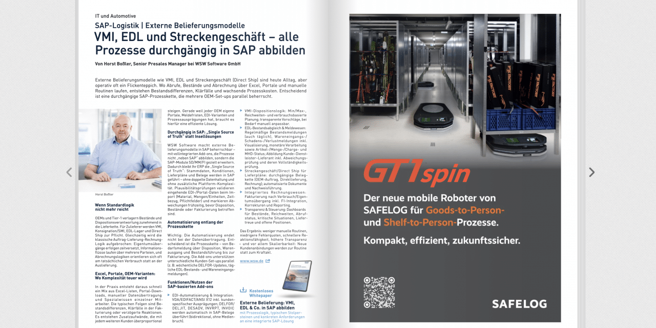 SAP-Logistik | Externe Belieferungsmodelle VMI, EDL und Streckengeschäft – alle Prozesse durchgängig in SAP abbilden