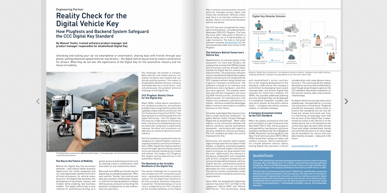 Reality Check for the Digital Vehicle Key How Plugfests and Backend System Safeguard the CCC Digital Key Standard