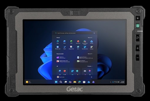 Windows 11 Funktionalität mit energieeffizientem, lüfterlosem Design für                       ganztägige Produktivität im Außeneinsatz.  Die neuen Getac Tablets für vielseitige Einsätze: Kompakt und leicht,  mit leistungsstarker Edge-KI auf ARM Basis