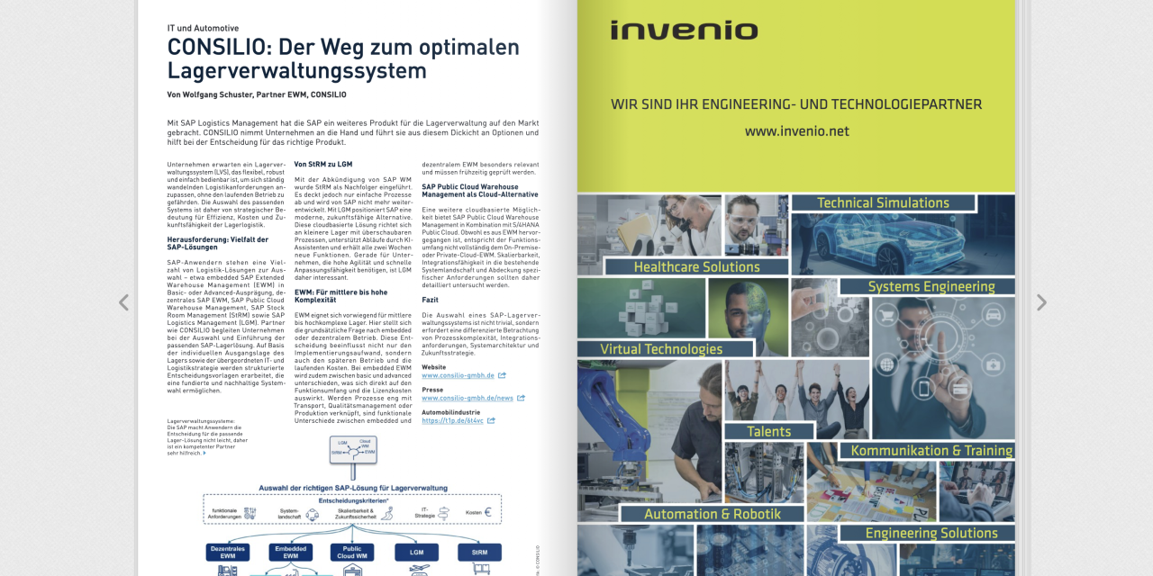 CONSILIO: Der Weg zum optimalen Lagerverwaltungssystem
