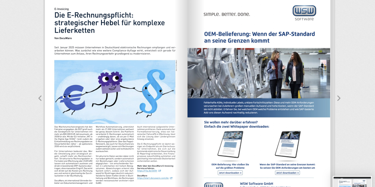 Die E-Rechnungspflicht: strategischer Hebel für komplexe Lieferketten