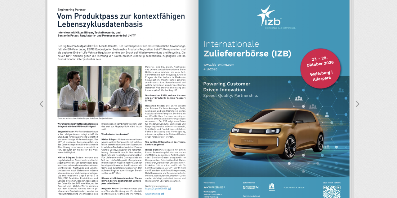 Vom Produktpass zur kontextfähigen Lebenszyklusdatenbasis
